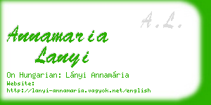 annamaria lanyi business card